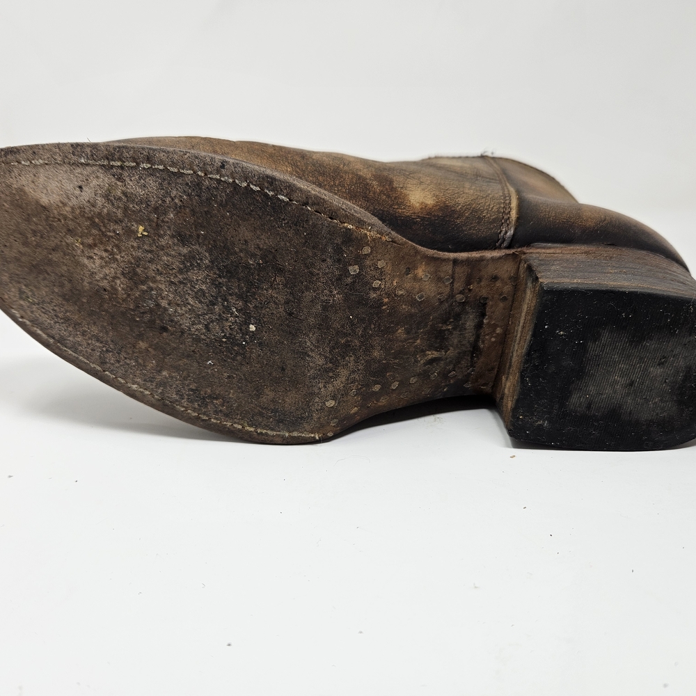 Freebird By Steven Onyx Brown Leather Ankle Boots - Picture 9 of 10